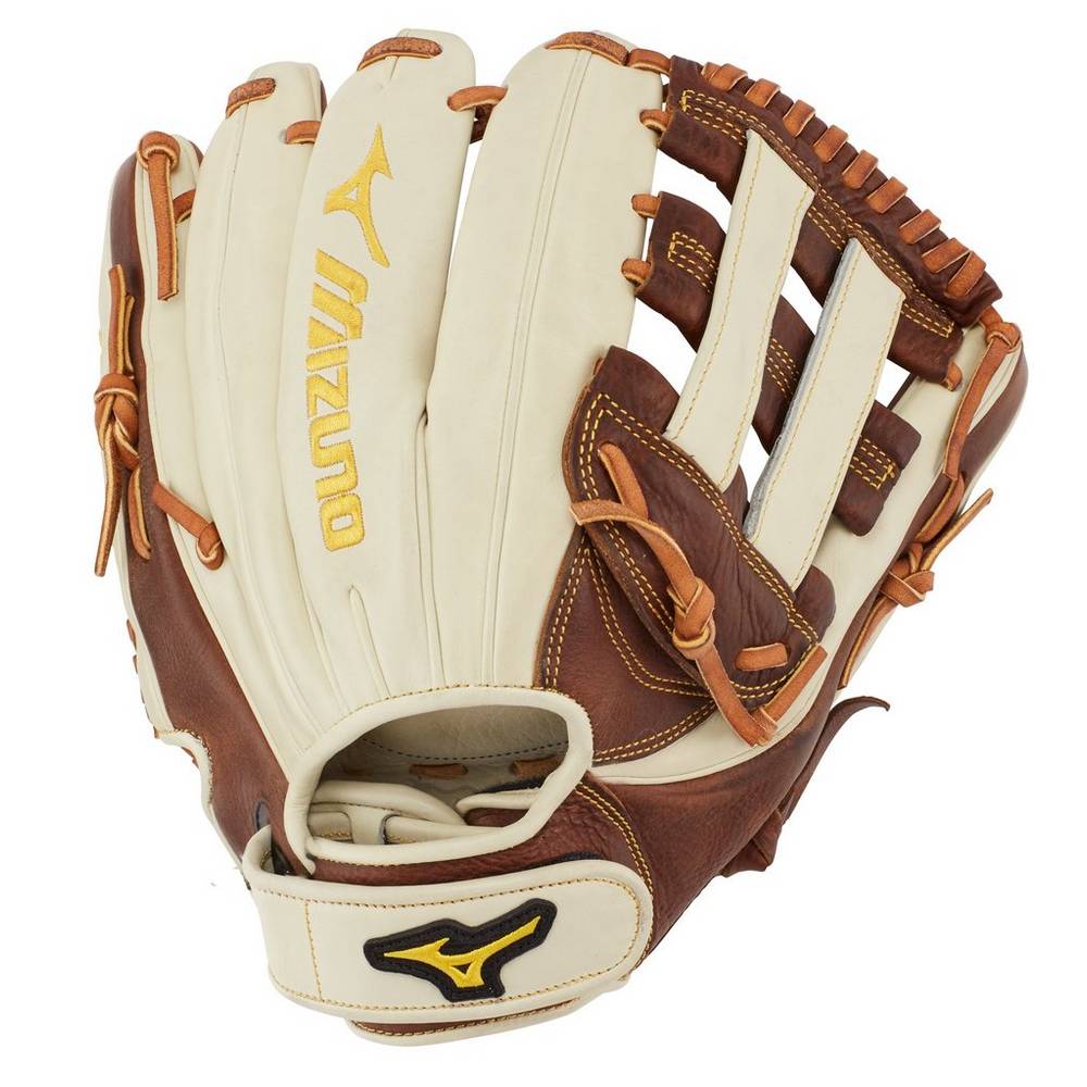 Damske Rukavice Mizuno Classic Series Fastpitch 12" Softball Strieborne/Hnede Vypredaj XSET09314